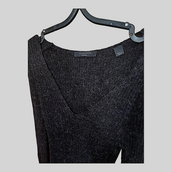 Allsaints Rhoda Jumper V-neck Sweater in Black - Picture 5 of 10